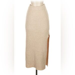 American Eagle Cream Ribbed Knit Skirt